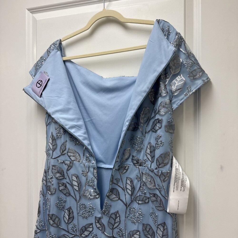 New JS Collections Size 12 Julia Blue Cap Sleeve … - image 9